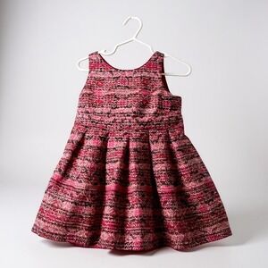 Genuine Kids by OshKosh B'Gosh Pink Red Tweed Sleeveless‎ Dress 2T